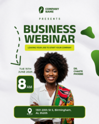 Business Webinar Flyer template | Business Seminar poster template Instagram Portrait